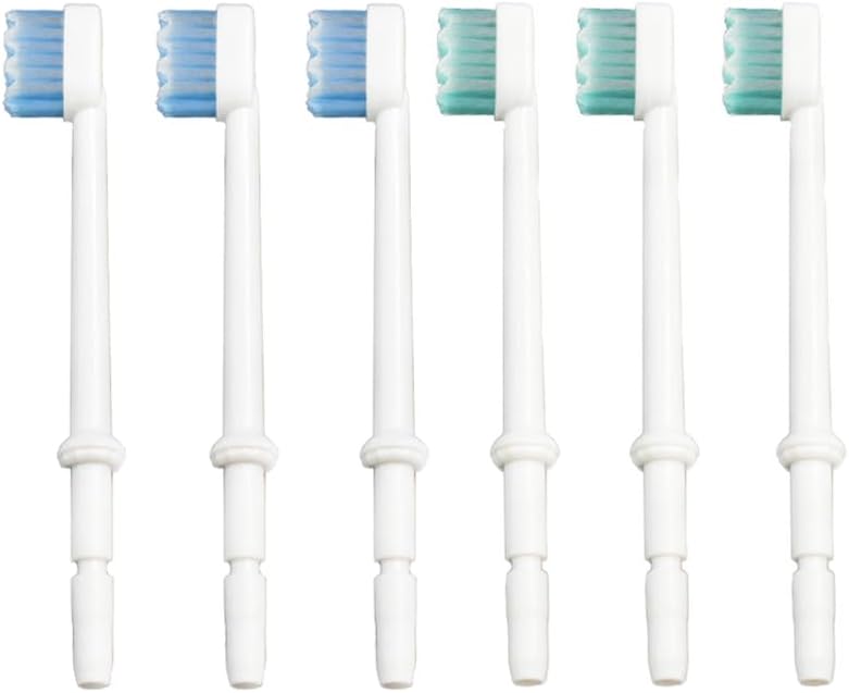 RAXSEG Replacement Tips for Waterpik Aquarius Water Flosser, Compatible with Waterpik Water Flossers Toothbrush Replacement Heads (6 Brush Head Tips) - Image 1